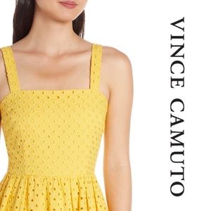 vince camuto sleeveless eyelet sundress